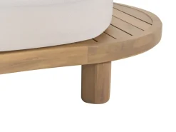 Divano da giardino con tavolo 4 posti NUMANA Legno d'acacia Bianco sporco