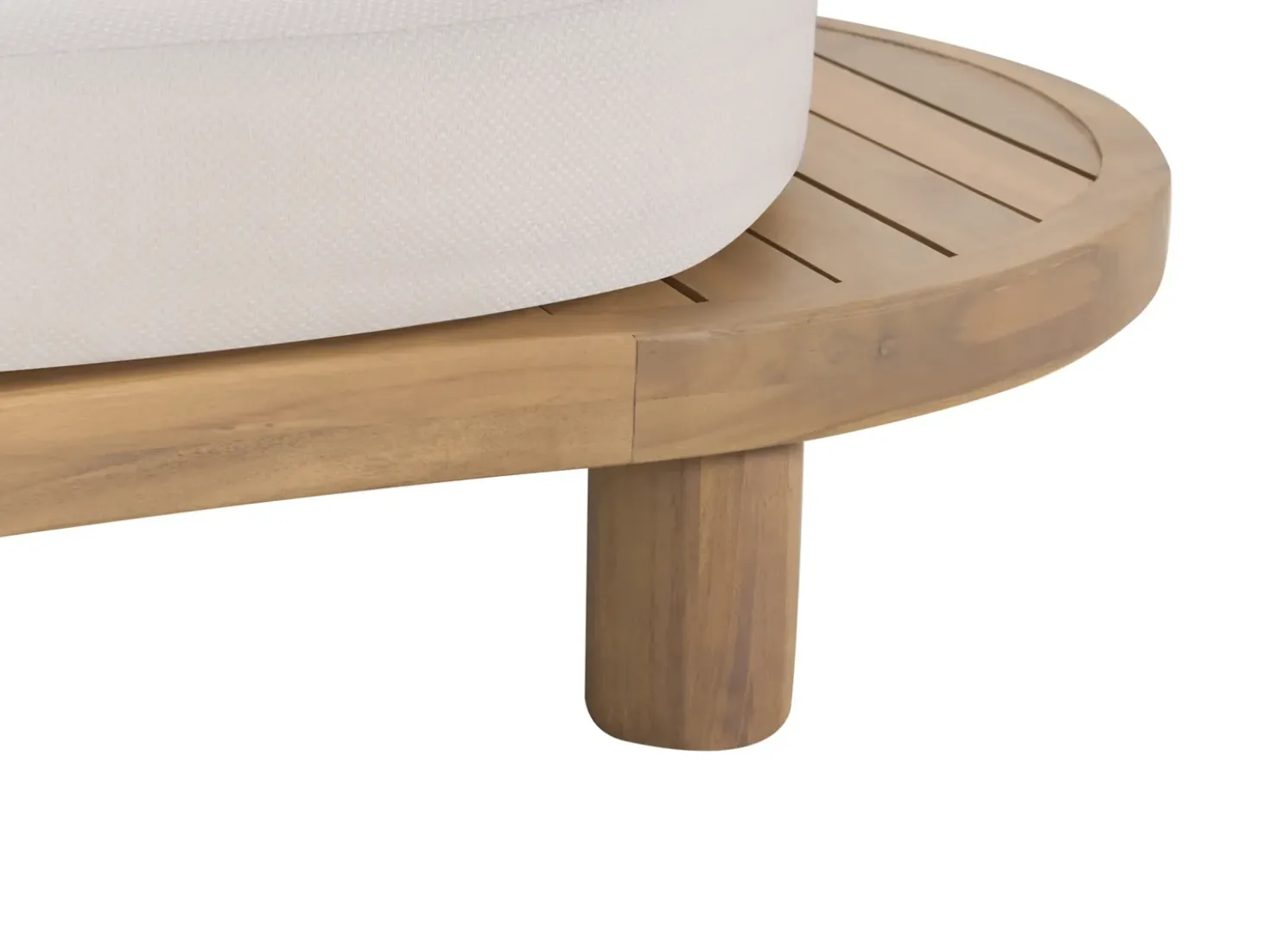 Divano da giardino con tavolo 4 posti NUMANA Legno d'acacia Bianco sporco