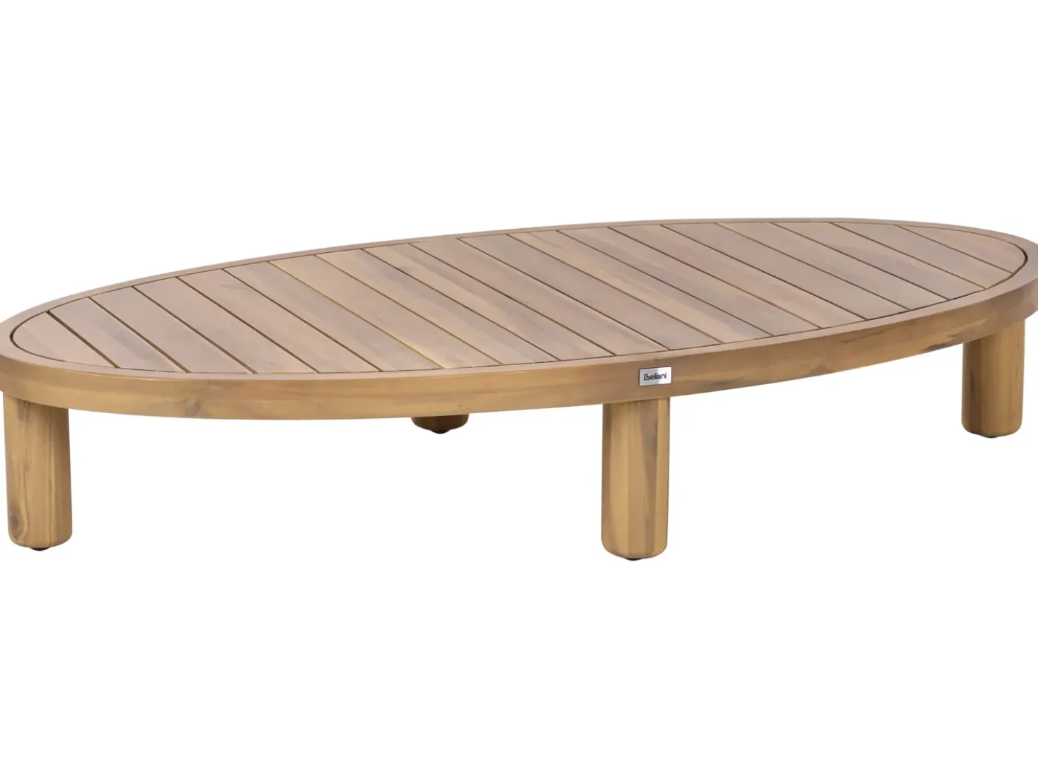 Divano da giardino con tavolo 4 posti NUMANA Legno d'acacia Bianco sporco