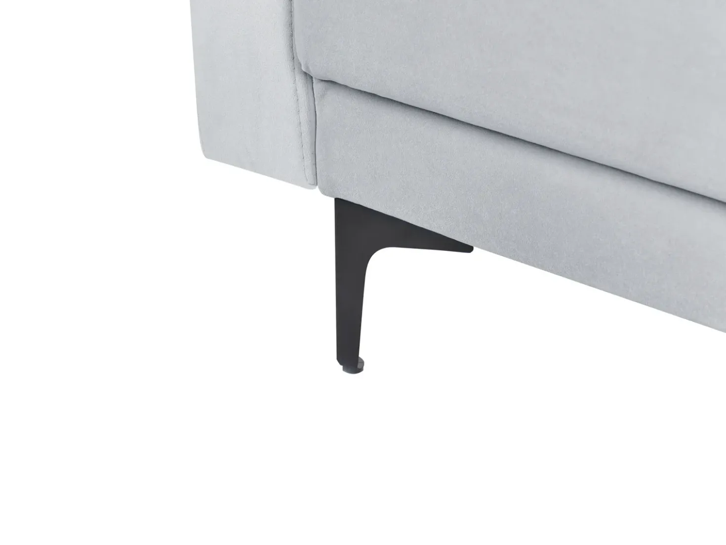 Divano letto 3 posti ABERDEEN Velluto Grigio chiaro
