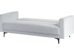 Divano letto 3 posti ABERDEEN Velluto Grigio chiaro