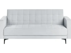 Divano letto 3 posti ABERDEEN Velluto Grigio chiaro