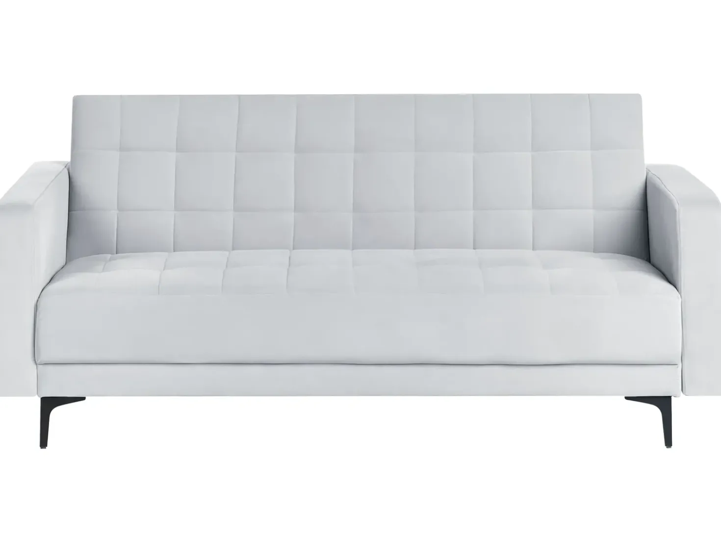 Divano letto 3 posti ABERDEEN Velluto Grigio chiaro