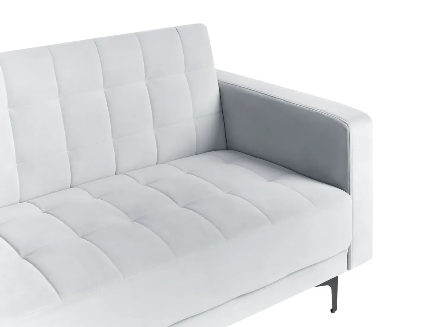 Divano letto 3 posti ABERDEEN Velluto Grigio chiaro