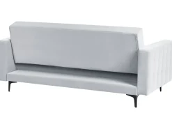 Divano letto 3 posti ABERDEEN Velluto Grigio chiaro