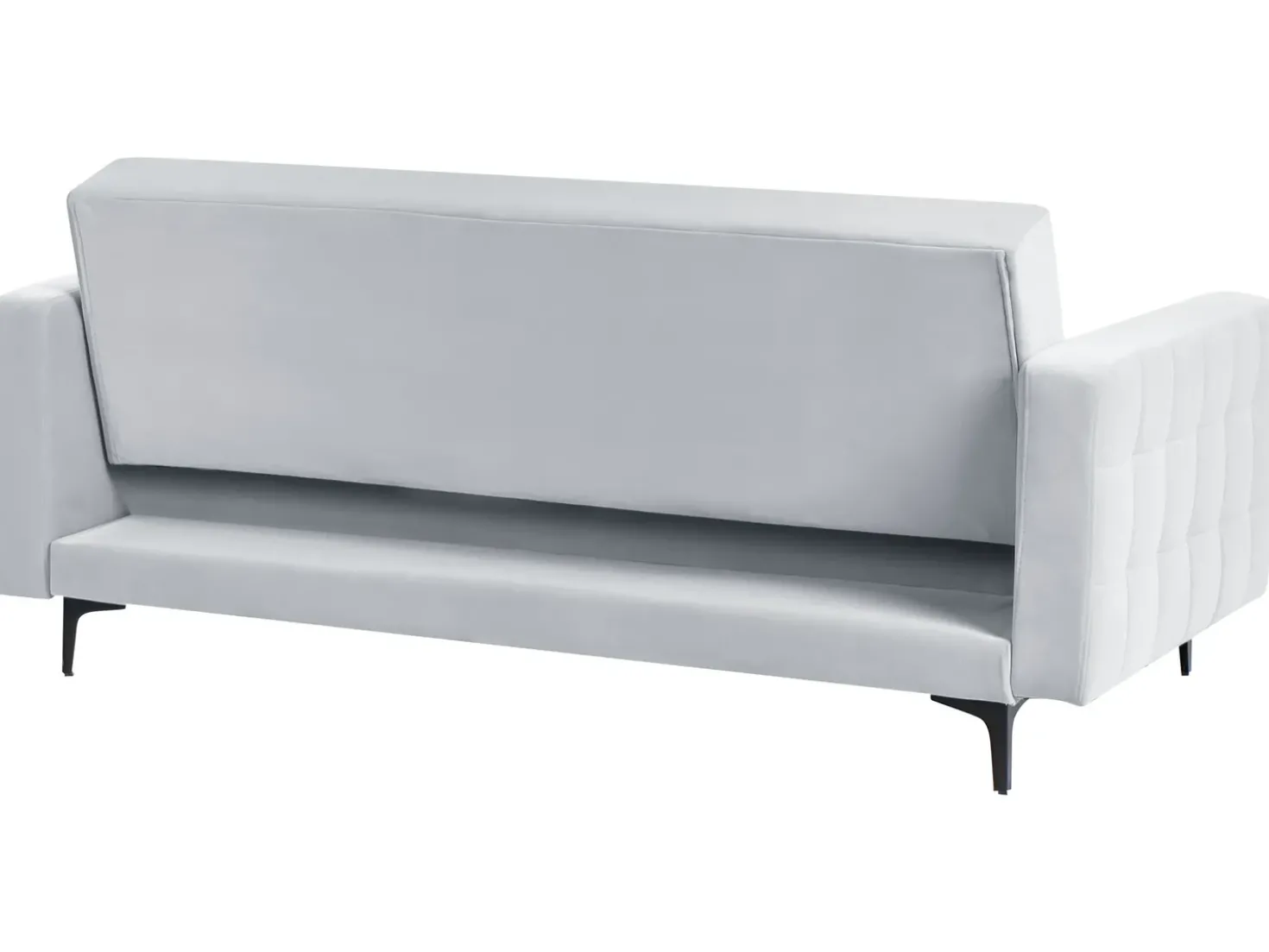 Divano letto 3 posti ABERDEEN Velluto Grigio chiaro