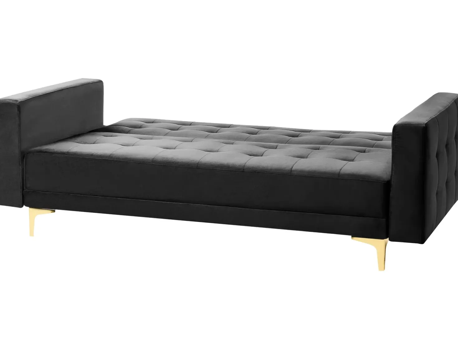 Divano letto 3 posti ABERDEEN Velluto Nero