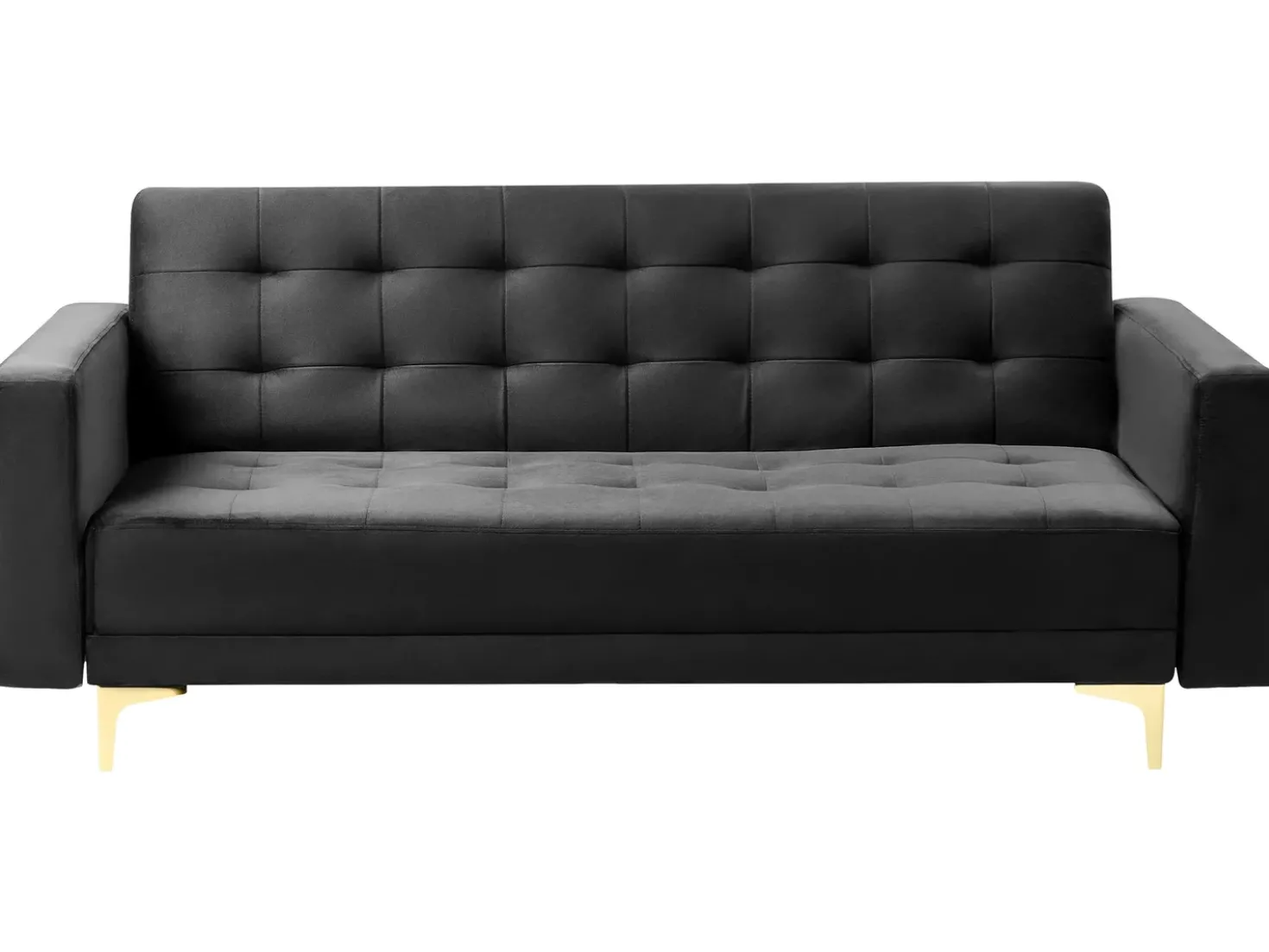 Divano letto 3 posti ABERDEEN Velluto Nero