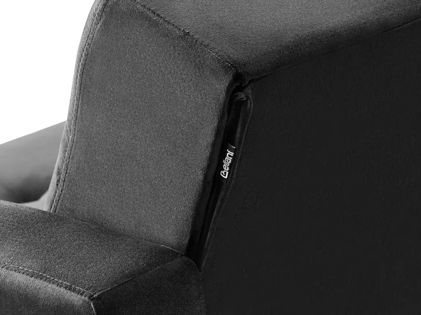 Divano letto 3 posti ABERDEEN Velluto Nero