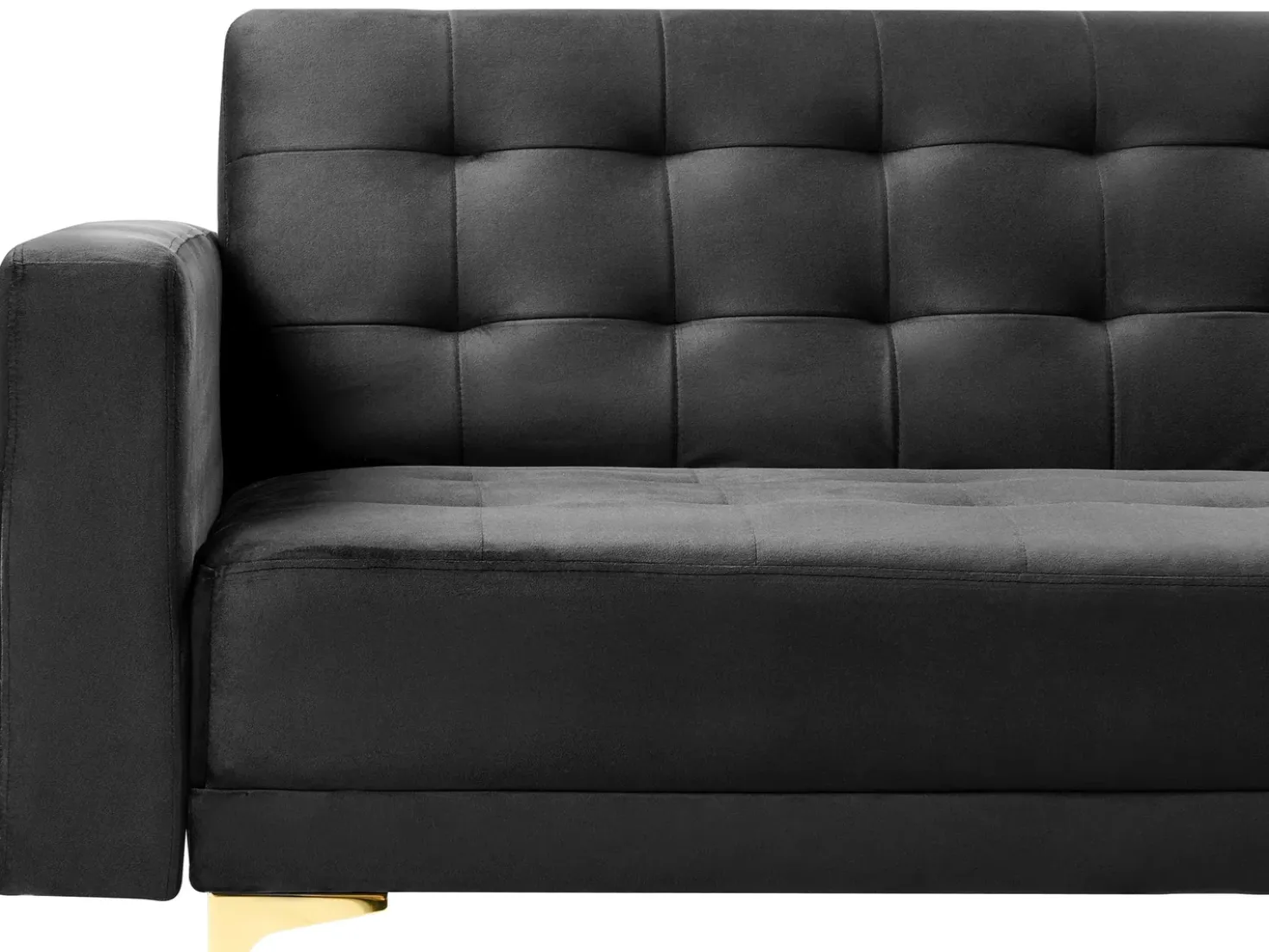 Divano letto 3 posti ABERDEEN Velluto Nero