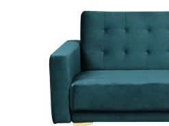 Divano letto 3 posti ABERDEEN Velluto Foglia di tè