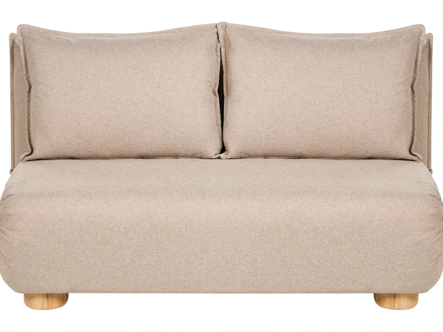 Divano letto 2 posti ABISKO Lino sintetico Beige