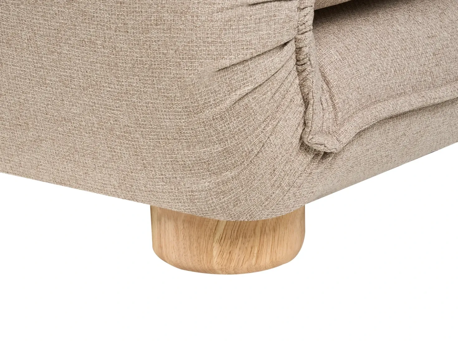 Divano letto 2 posti ABISKO Lino sintetico Beige