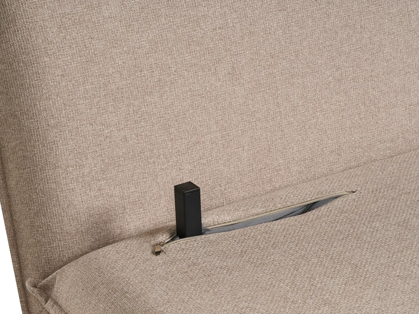 Divano letto 2 posti ABISKO Lino sintetico Beige