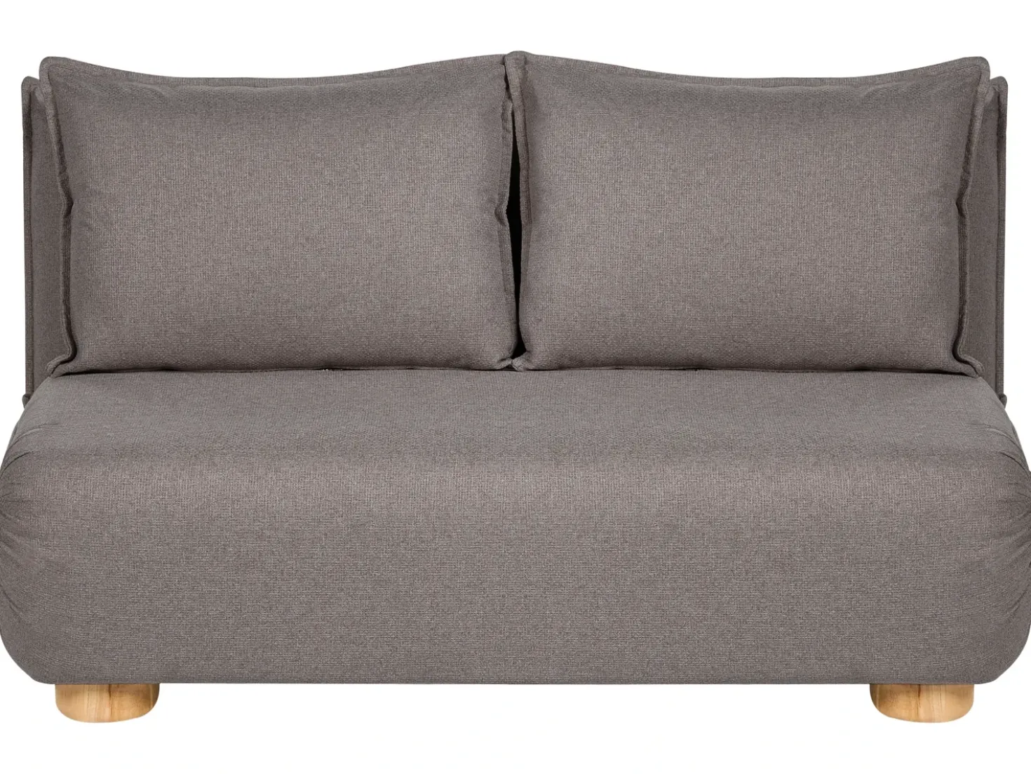 Divano letto 2 posti ABISKO Lino sintetico Grigio scuro