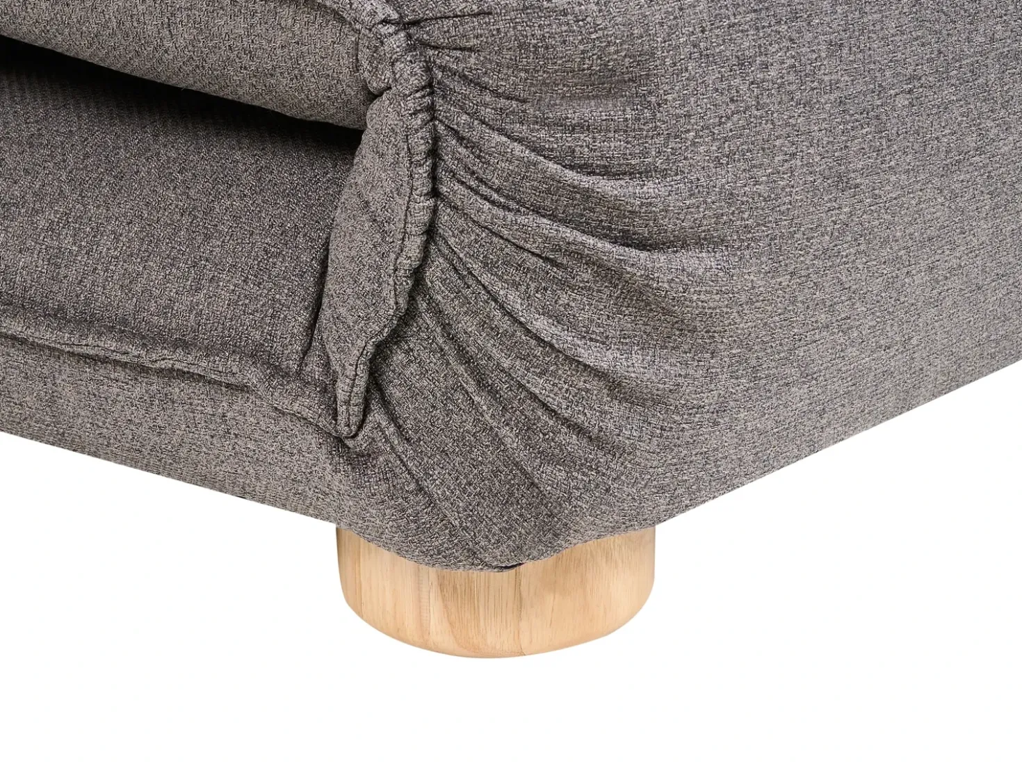 Divano letto 2 posti ABISKO Lino sintetico Grigio scuro