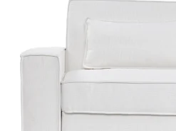 Divano letto 3 posti AROLE Tessuto Bianco