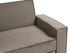 Divano letto 3 posti AROLE Tessuto Marrone