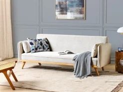 Divano letto 3 posti ASAA Tessuto Bianco sporco