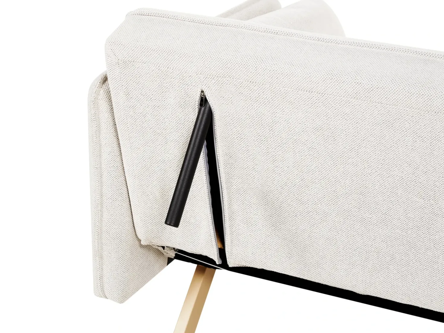 Divano letto 3 posti ASAA Tessuto Bianco sporco