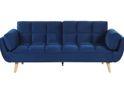 Divano letto 3 posti ASBY Velluto Blu marino