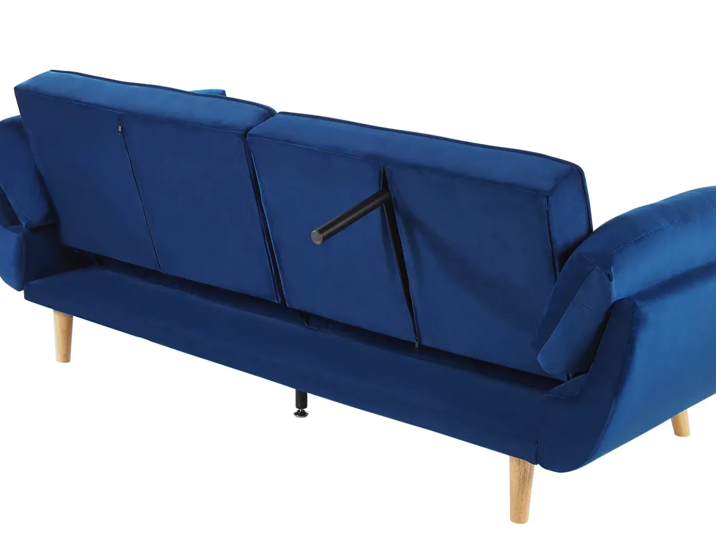 Divano letto 3 posti ASBY Velluto Blu marino