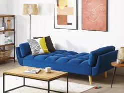 Divano letto 3 posti ASBY Velluto Blu marino