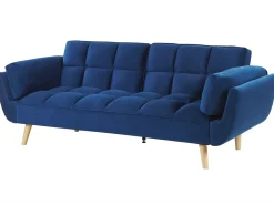 Divano letto 3 posti ASBY Velluto Blu marino