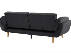 Divano letto 3 posti ASBY Velluto Nero