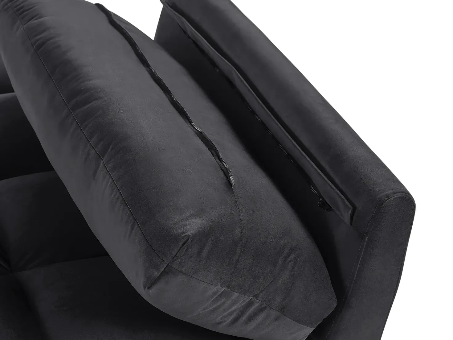 Divano letto 3 posti ASBY Velluto Nero