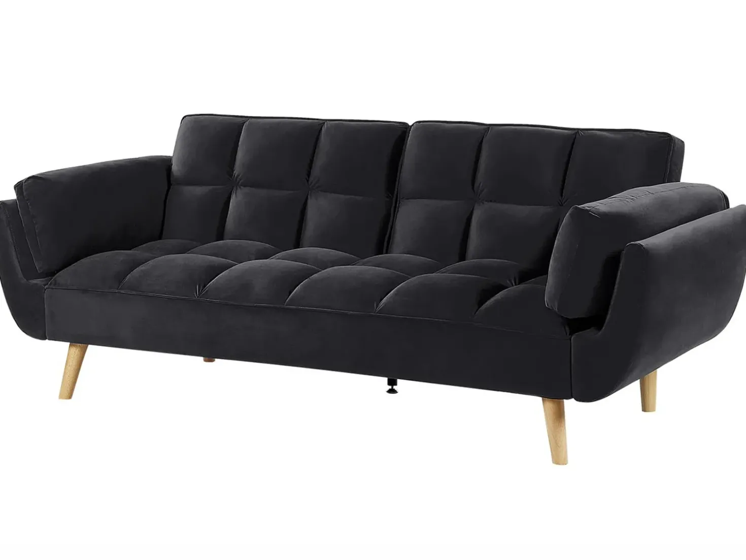 Divano letto 3 posti ASBY Velluto Nero