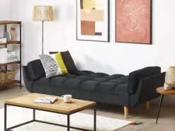 Divano letto 3 posti ASBY Velluto Nero