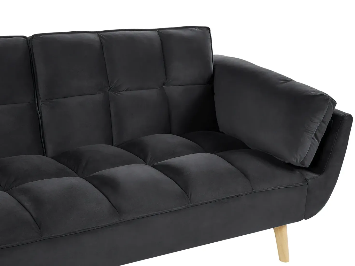 Divano letto 3 posti ASBY Velluto Nero