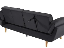 Divano letto 3 posti ASBY Velluto Nero