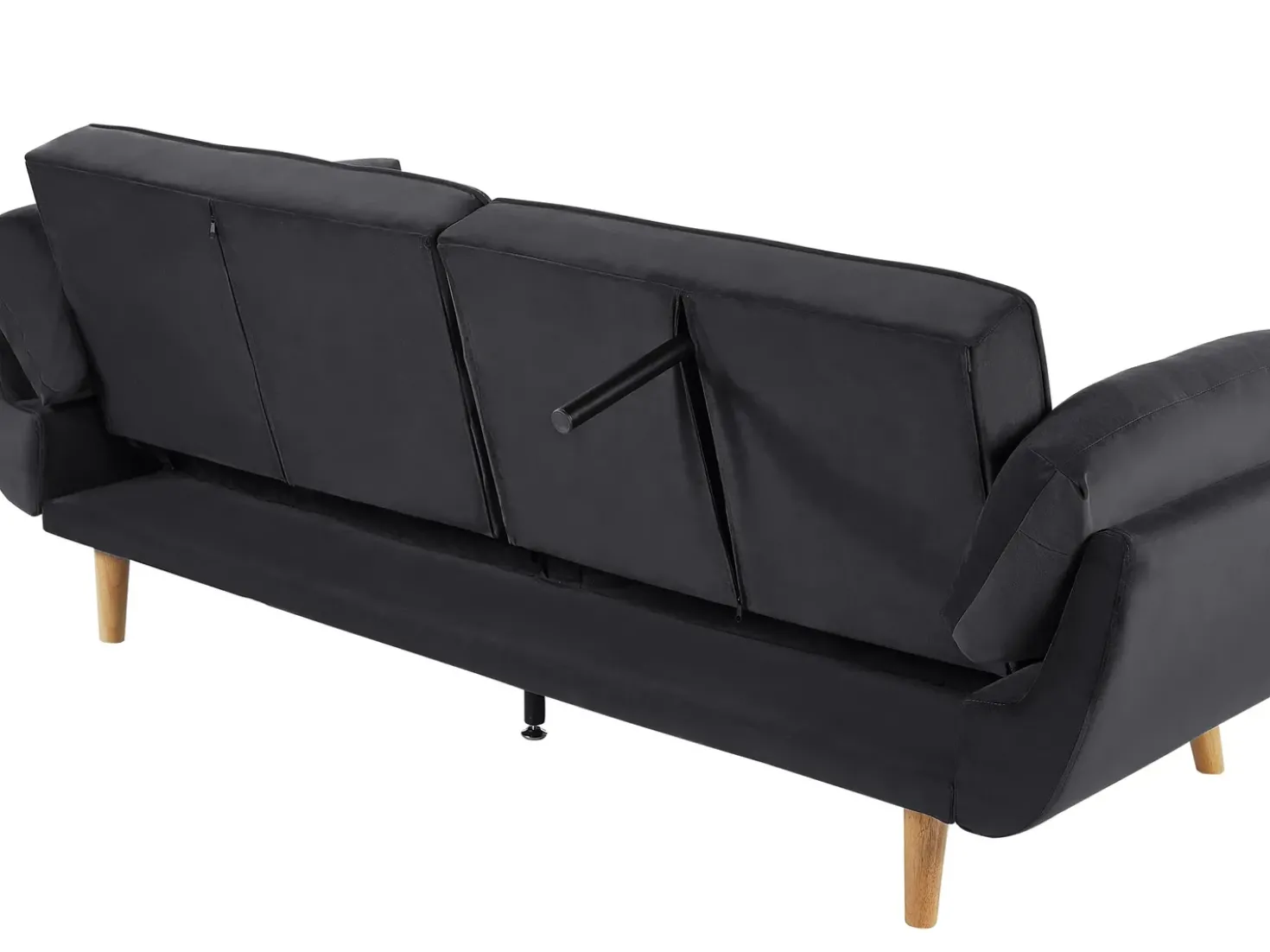 Divano letto 3 posti ASBY Velluto Nero