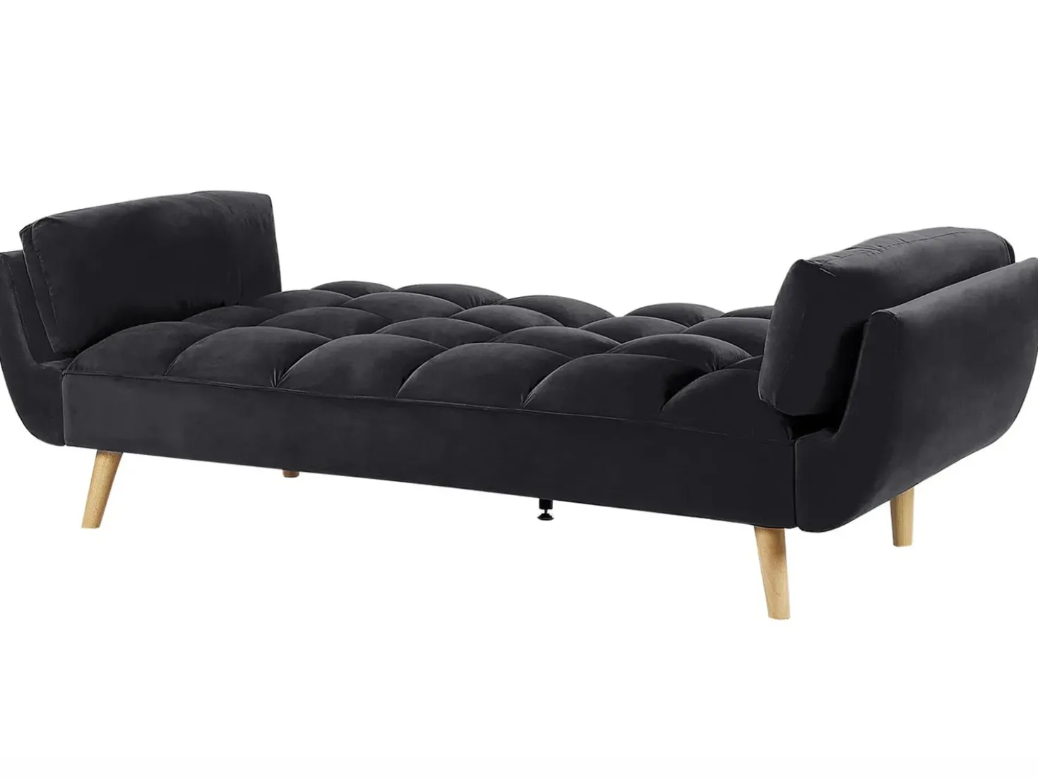 Divano letto 3 posti ASBY Velluto Nero