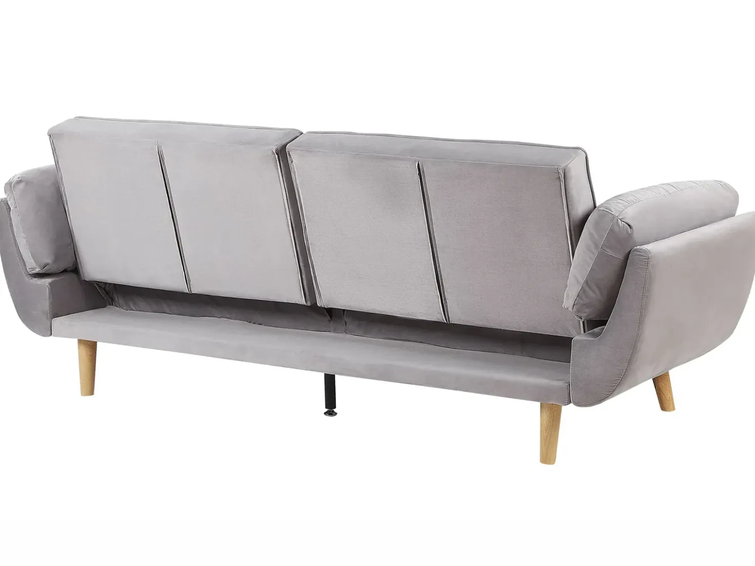 Divano letto 3 posti ASBY Velluto Grigio chiaro