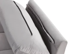 Divano letto 3 posti ASBY Velluto Grigio chiaro