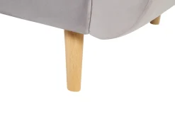 Divano letto 3 posti ASBY Velluto Grigio chiaro