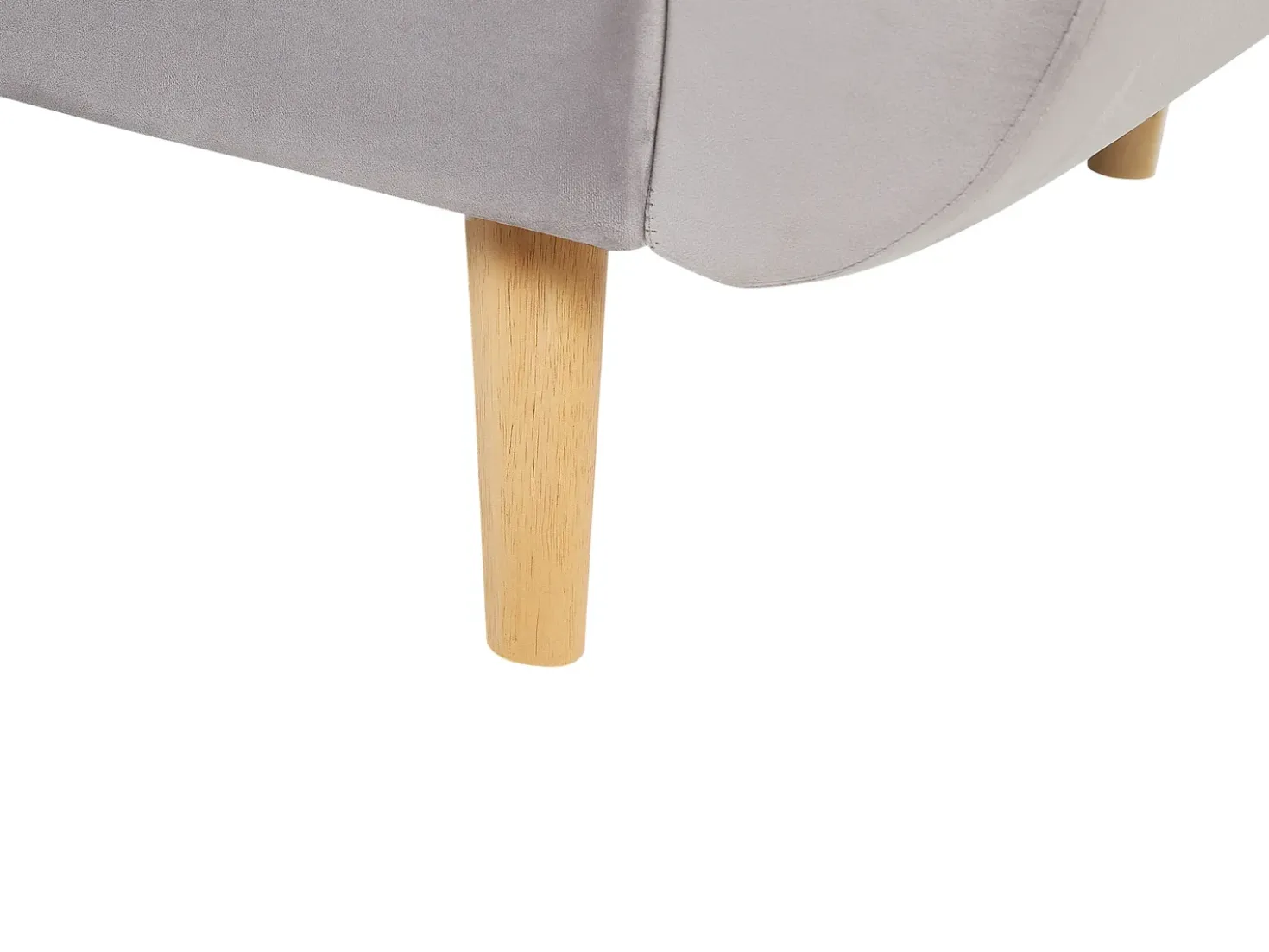 Divano letto 3 posti ASBY Velluto Grigio chiaro