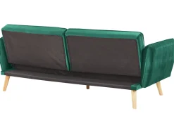 Divano letto 2 posti BARDU Velluto Verde scuro