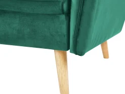Divano letto 2 posti BARDU Velluto Verde scuro