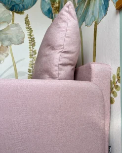 Divano letto 2 posti BELFAST Tessuto Rosa