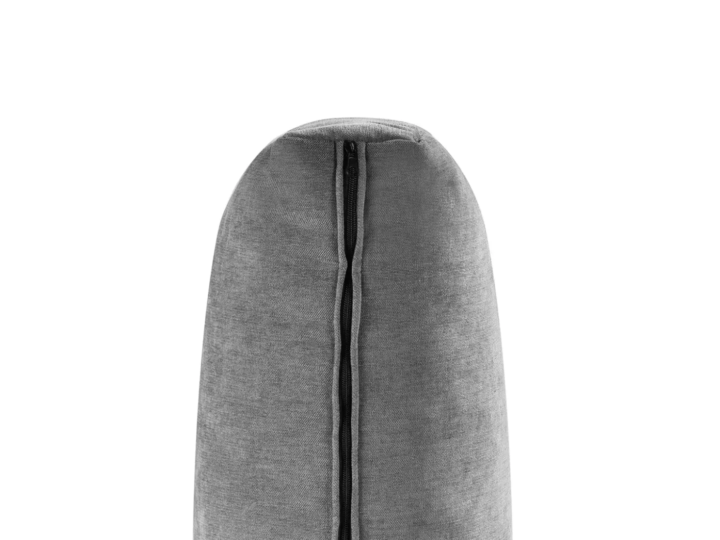 Divano letto 3 posti BLEIK Ciniglia Grigio chiaro con contenitore