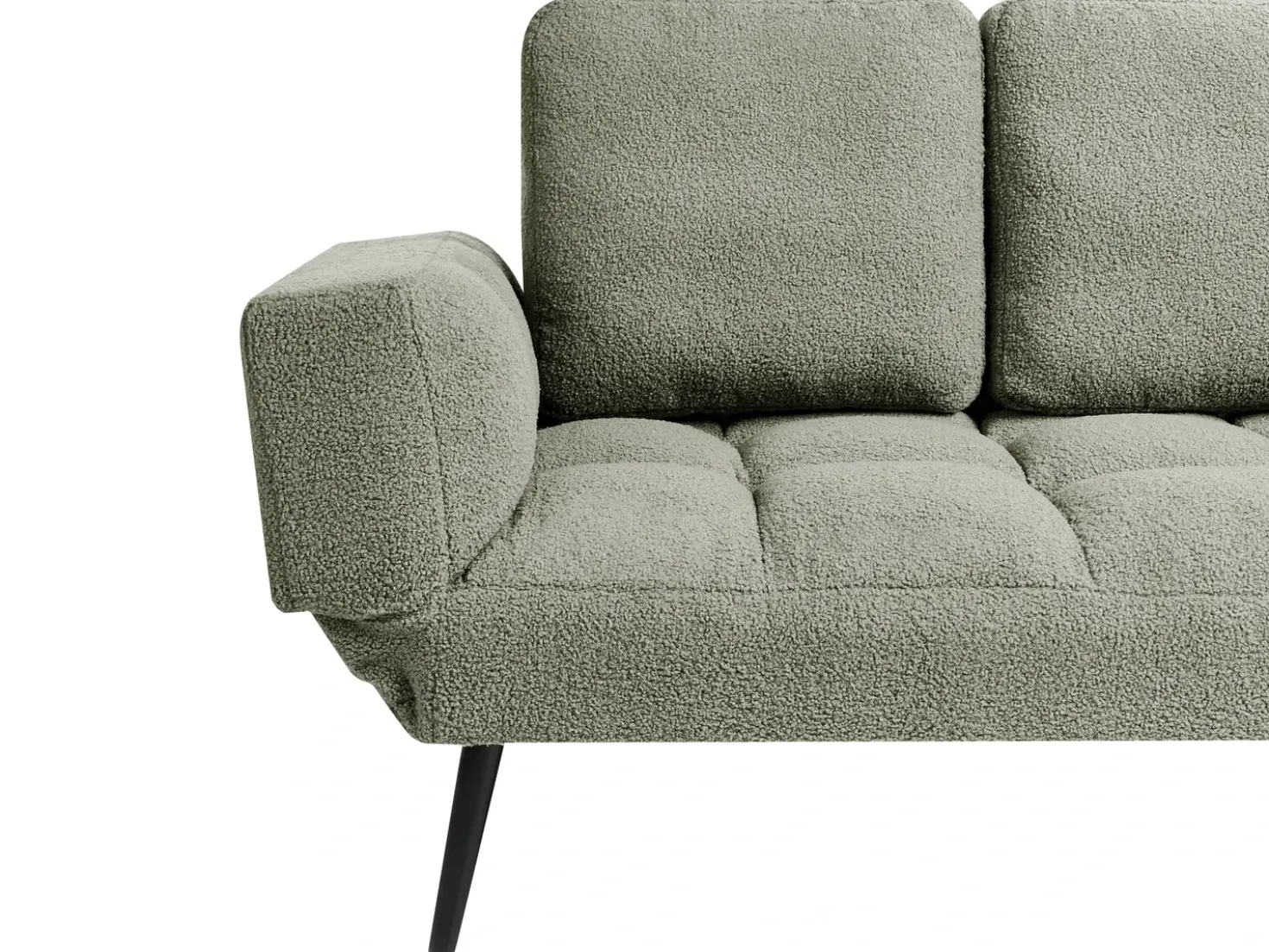 Divano letto 2 posti BREKKE Bouclé Verde