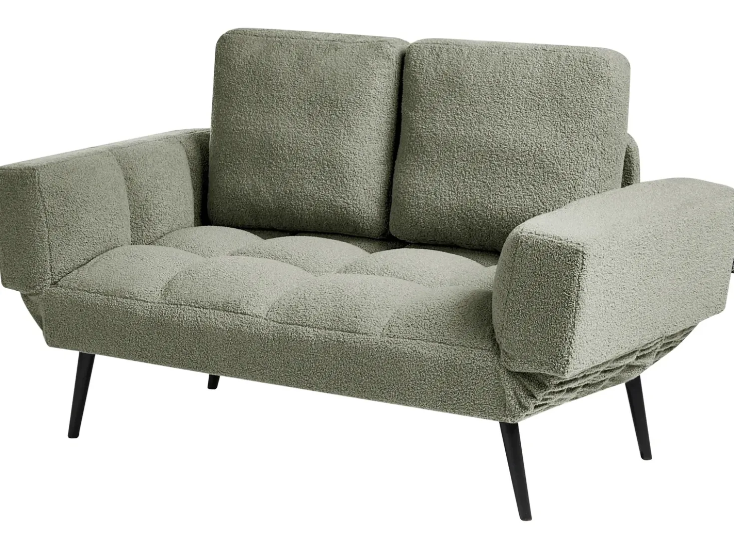 Divano letto 2 posti BREKKE Bouclé Verde