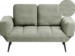 Divano letto 2 posti BREKKE Bouclé Verde