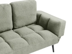 Divano letto 2 posti BREKKE Bouclé Verde
