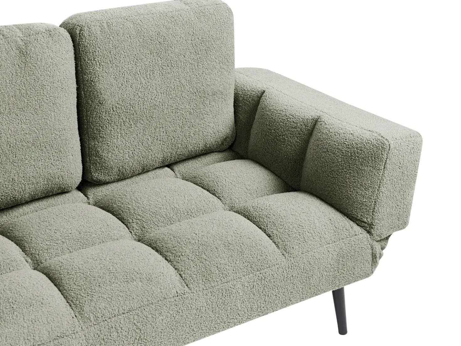 Divano letto 2 posti BREKKE Bouclé Verde