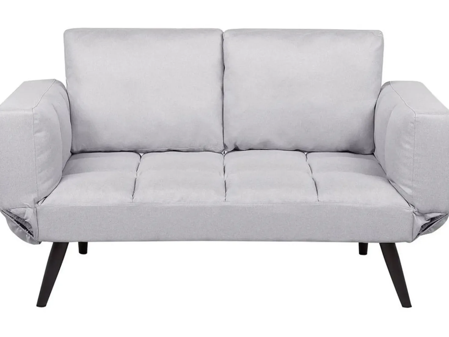 Divano letto 2 posti BREKKE Tessuto Grigio chiaro